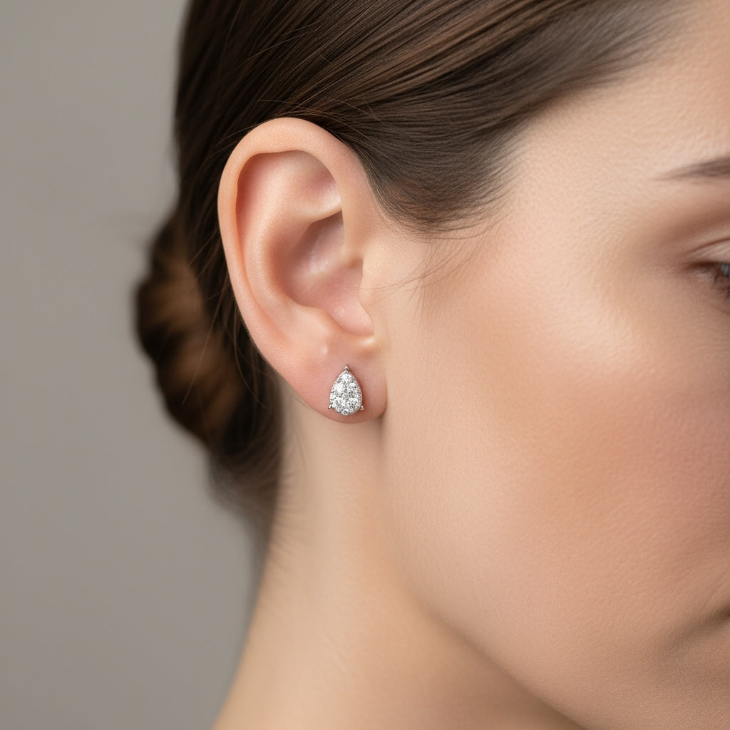 0,33 Karat Coronet Pırlanta Küpe