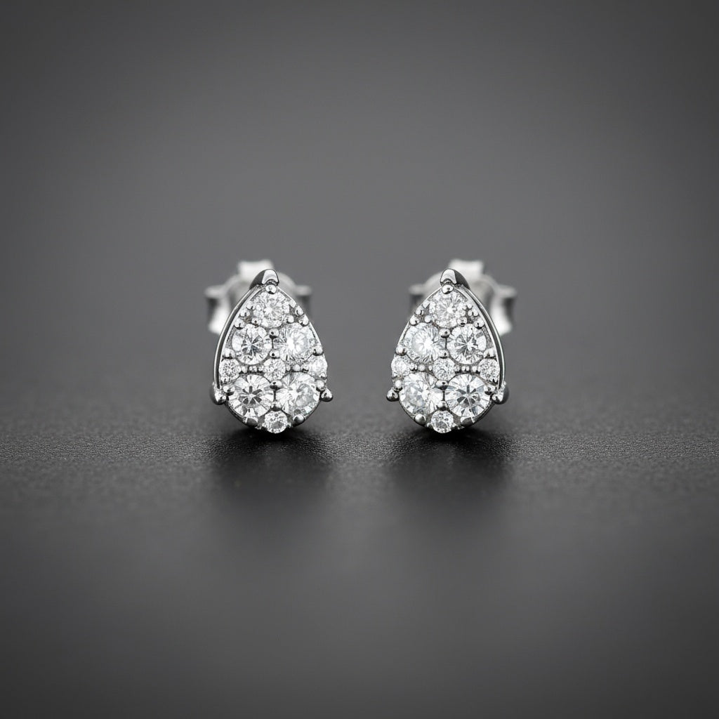 0,33 Karat Coronet Pırlanta Küpe