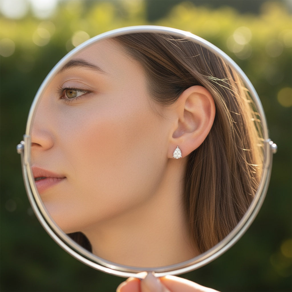 0,33 Karat Coronet Pırlanta Küpe