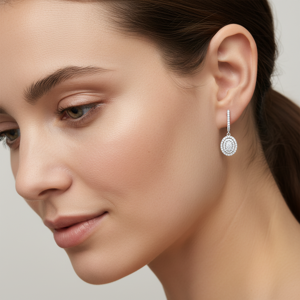 0,90 Karat Coronet Pırlanta Küpe