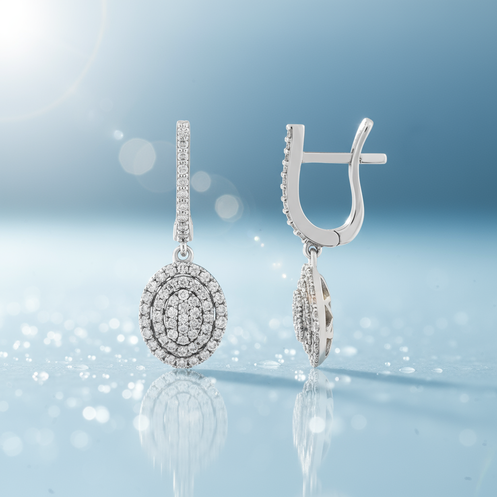 0,90 Karat Coronet Pırlanta Küpe