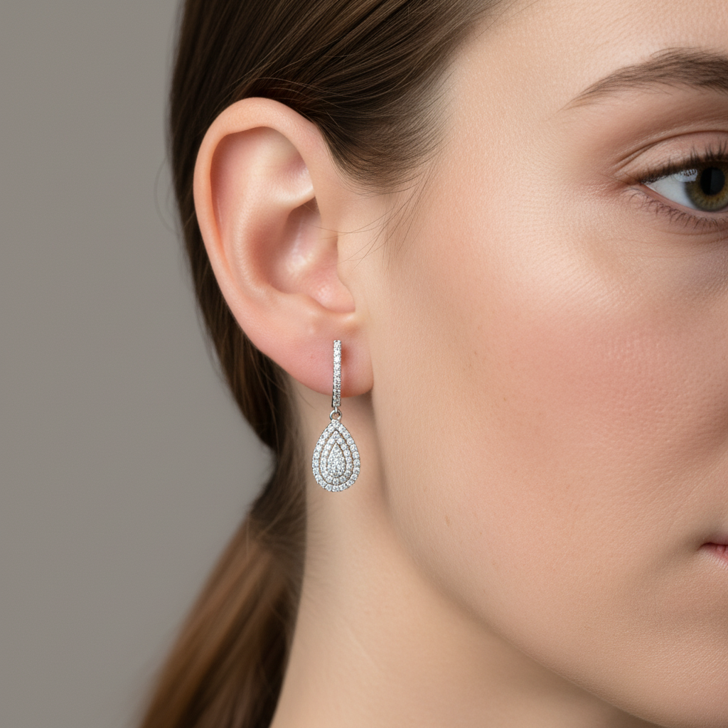 0,84 Karat Coronet Pırlanta Küpe