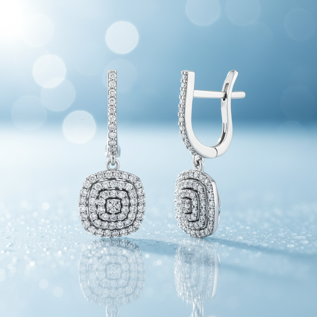 0,96 Karat Coronet Pırlanta Küpe