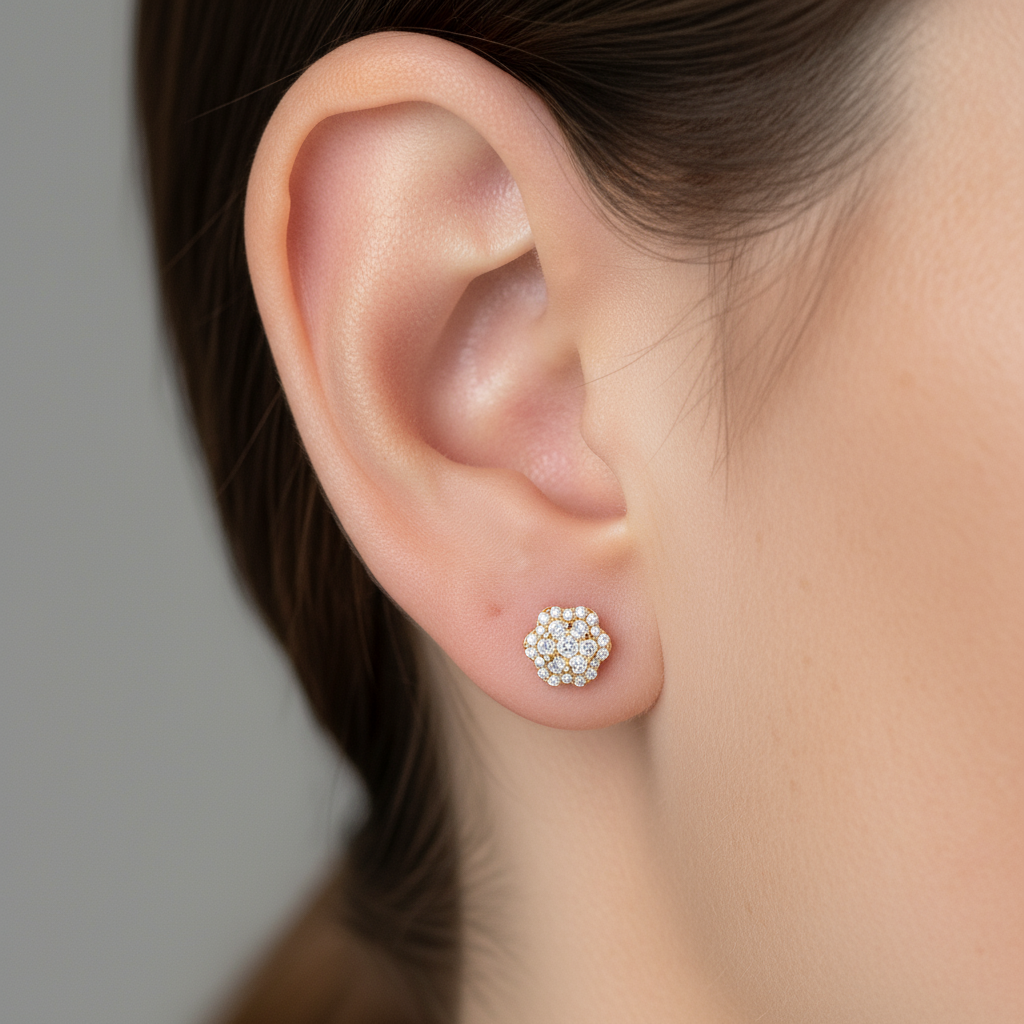 0,26 Karat Coronet Pırlanta Küpe