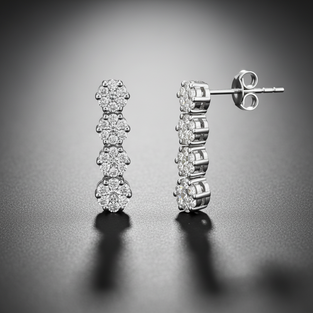 0,95 Karat Coronet Pırlanta Küpe