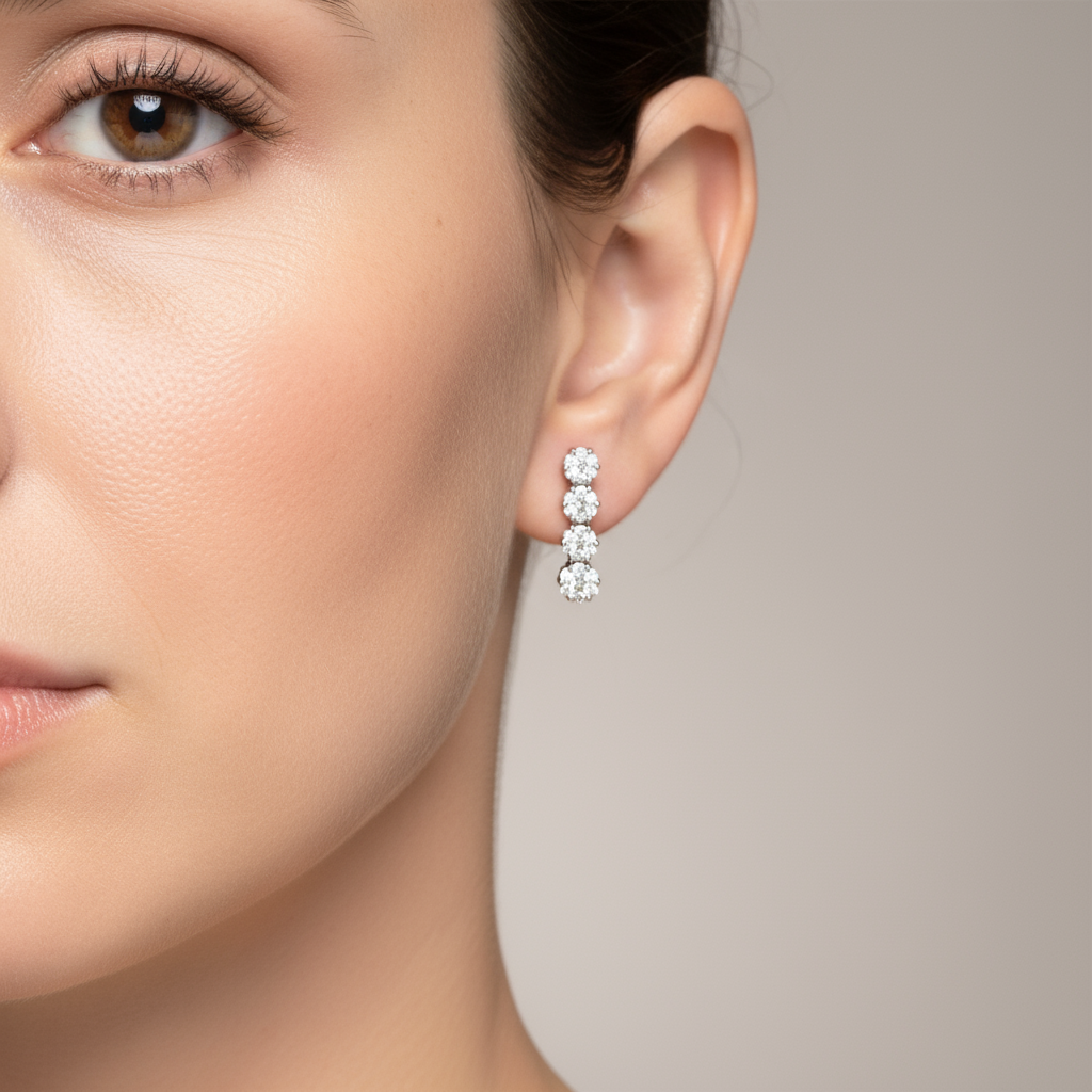 0,95 Karat Coronet Pırlanta Küpe