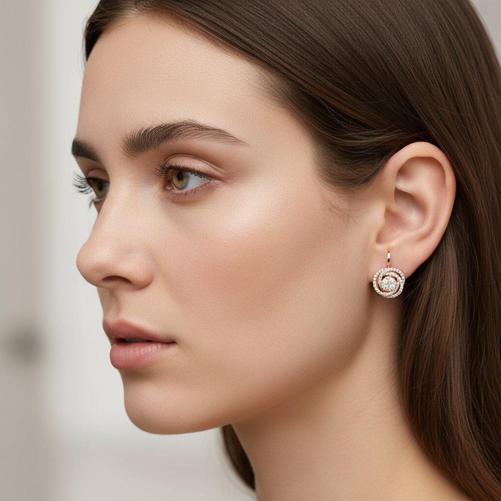 0,69 Karat Coronet Pırlanta Küpe