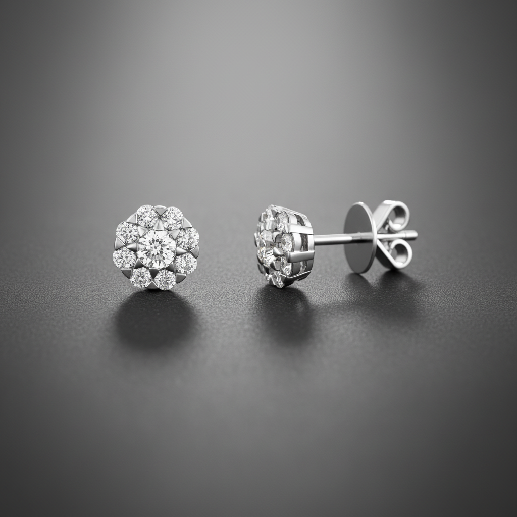 0,50 Karat Pırlanta Coronet Küpe "Vela"