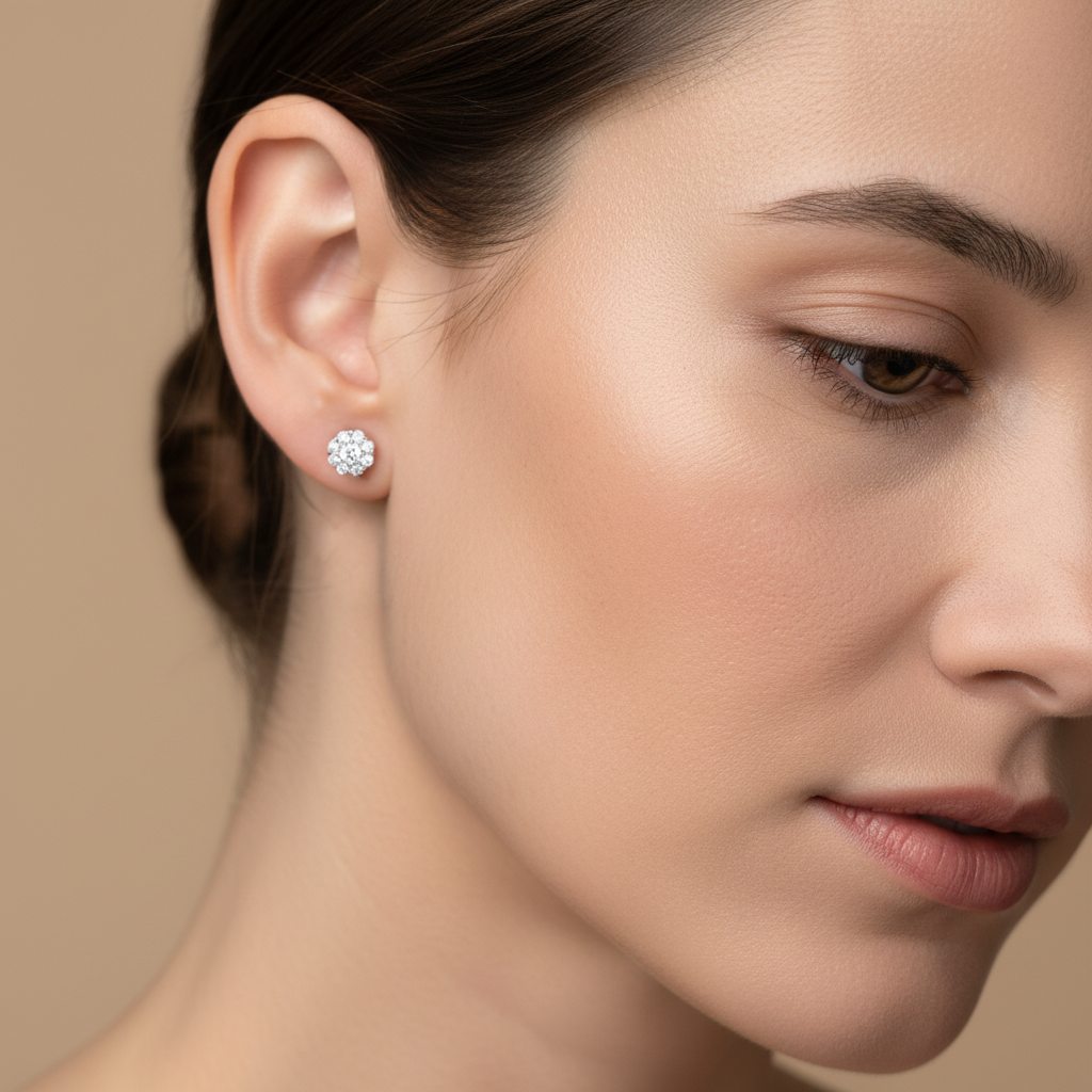 0,50 Karat Pırlanta Coronet Küpe "Vela"