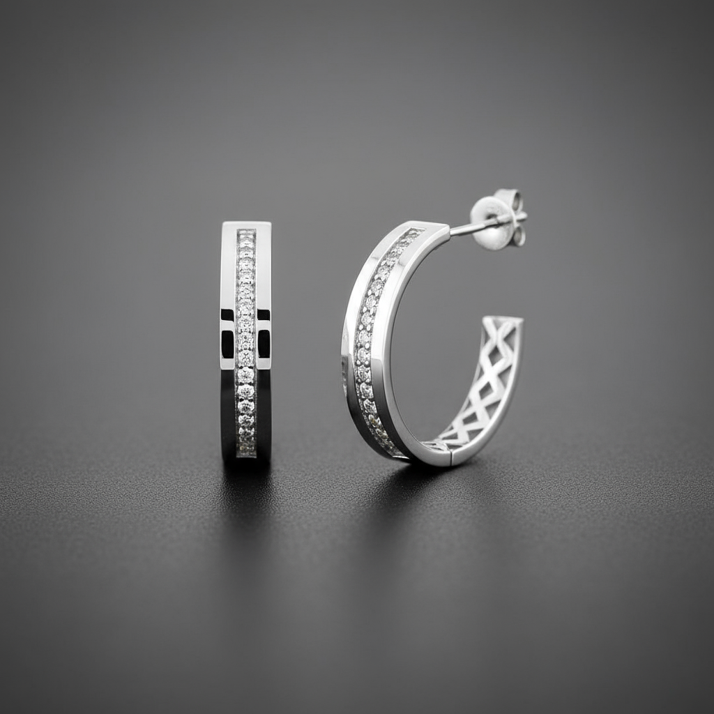 0,24 Karat Pırlanta Halka Küpe