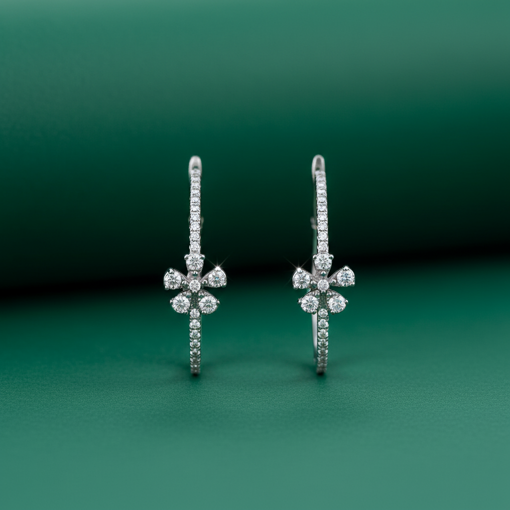 0,73 Karat Pırlanta Halka Küpe