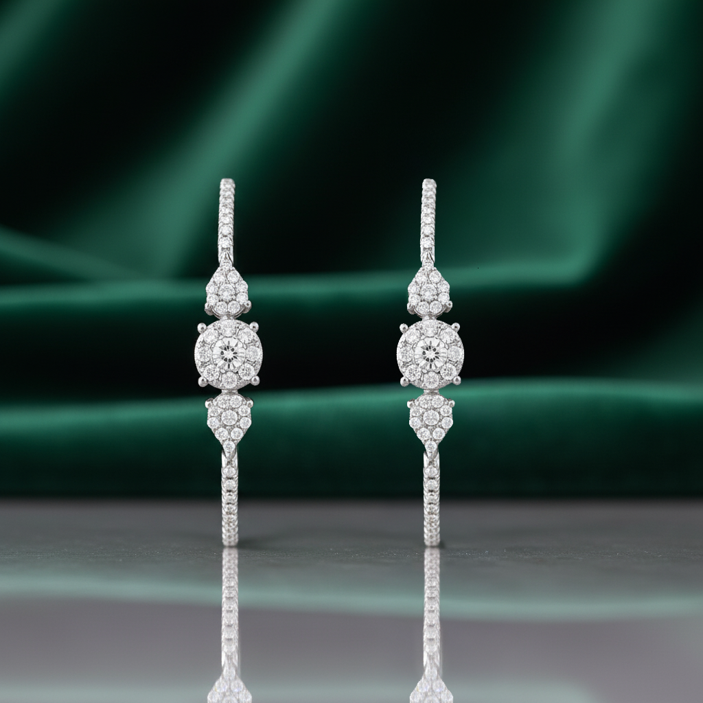 0,62 Karat Pırlanta Halka Küpe