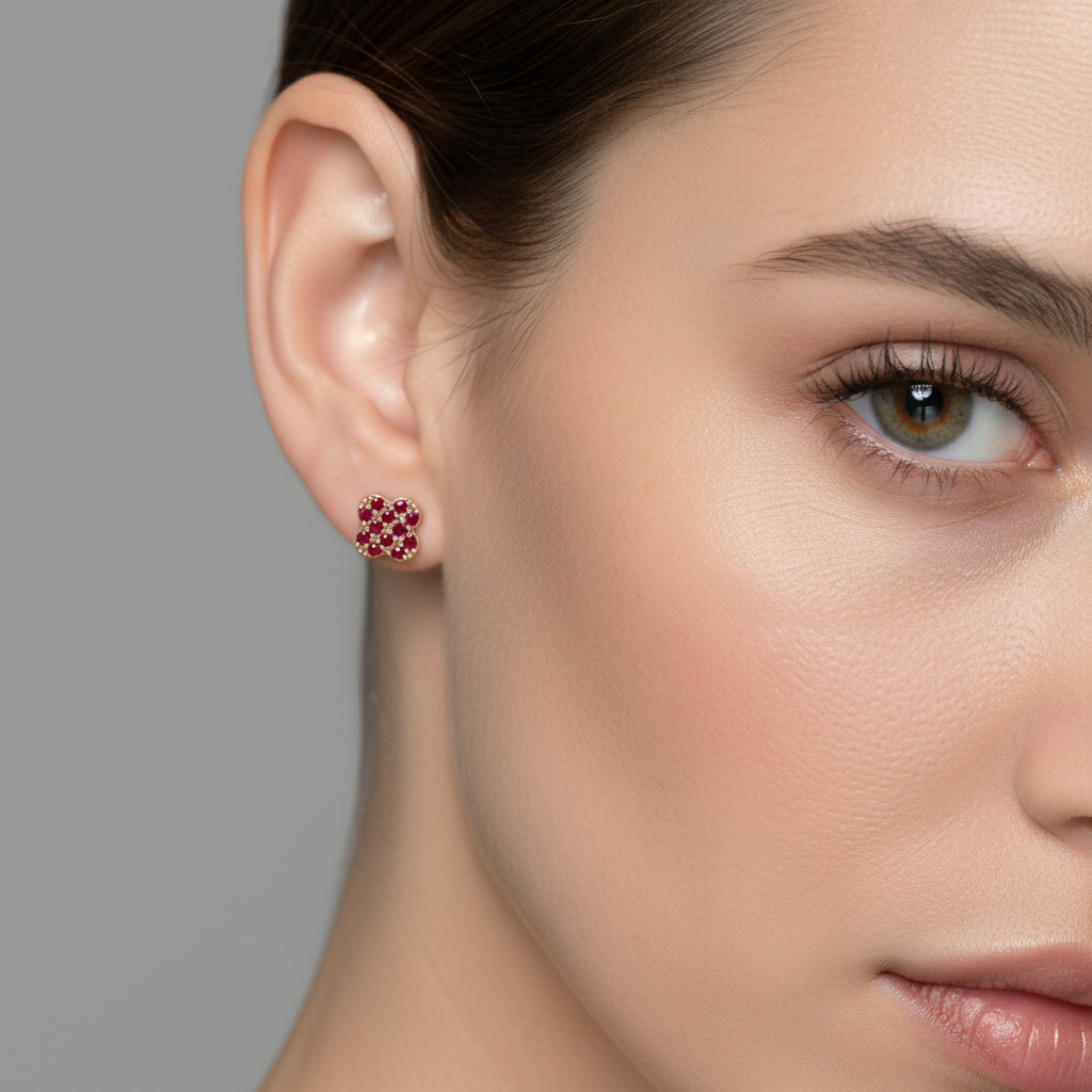 0,46 Karat Yakut Küpe "Elvin"