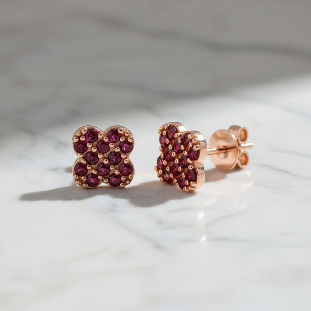 0,46 Karat Yakut Küpe "Elvin"