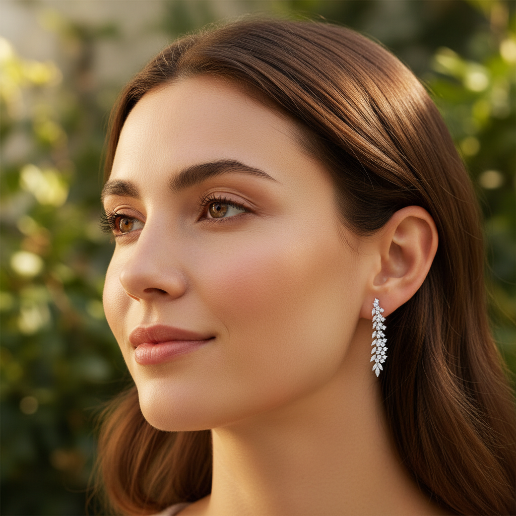 1,81 Karat Tasarım Pırlanta Küpe