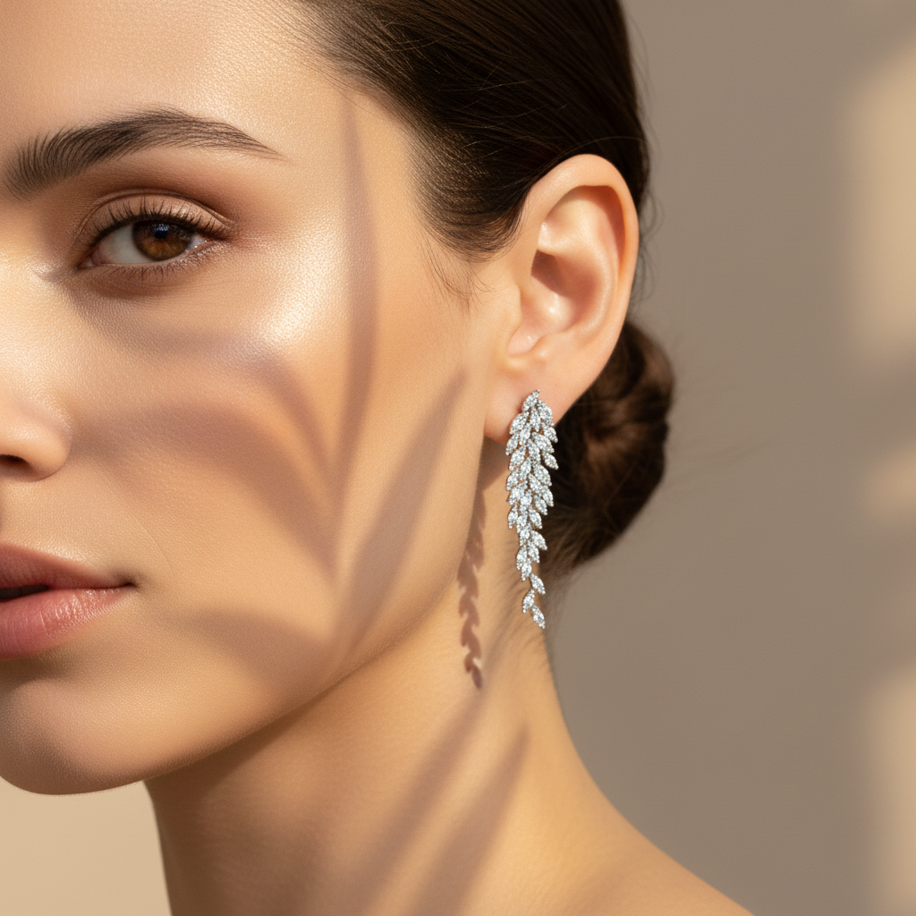 2,01 Karat Tasarım Pırlanta Küpe