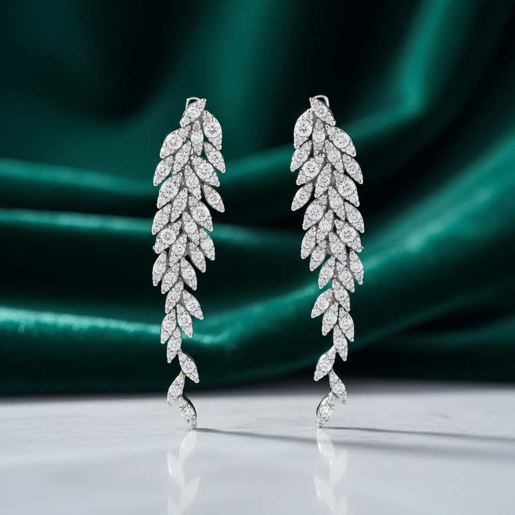 2,01 Karat Tasarım Pırlanta Küpe