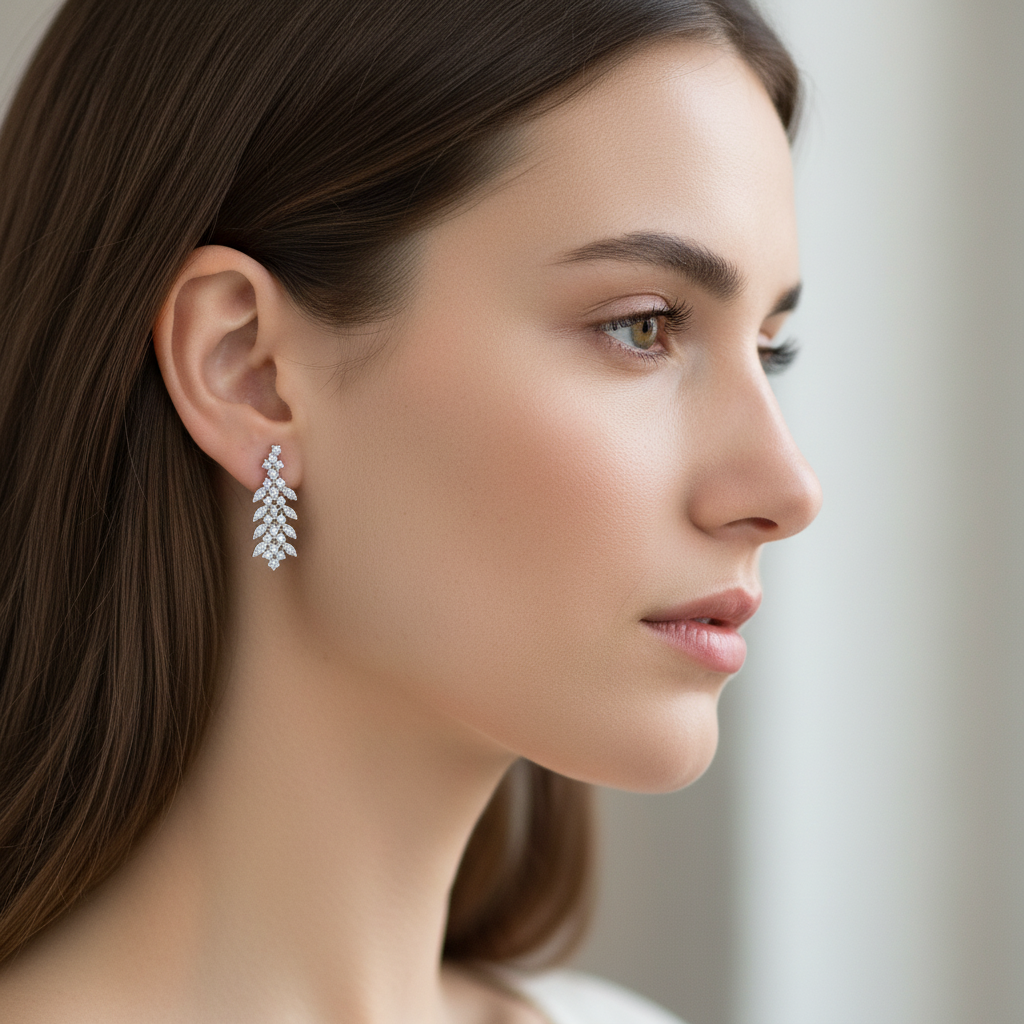 1,78 Karat Tasarım Pırlanta Küpe