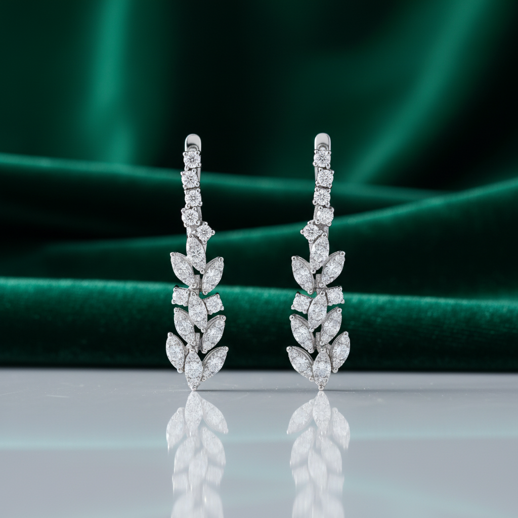 1,02 Karat Tasarım Pırlanta Küpe