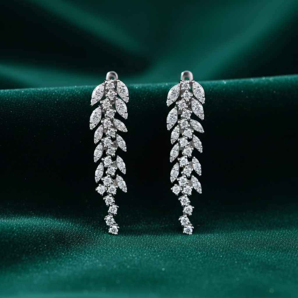 1,02 Karat Tasarım Pırlanta Küpe