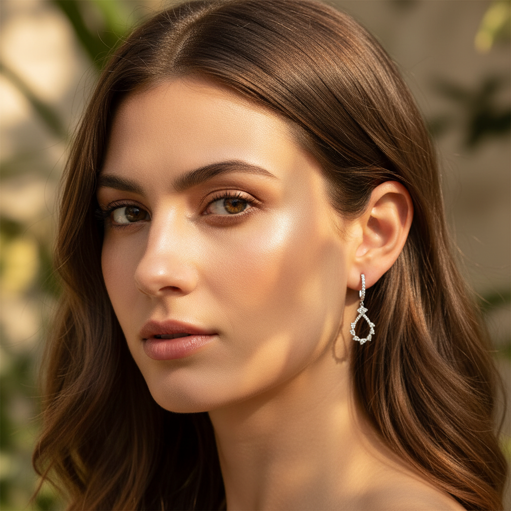 0,57 Karat Tasarım Pırlanta Küpe