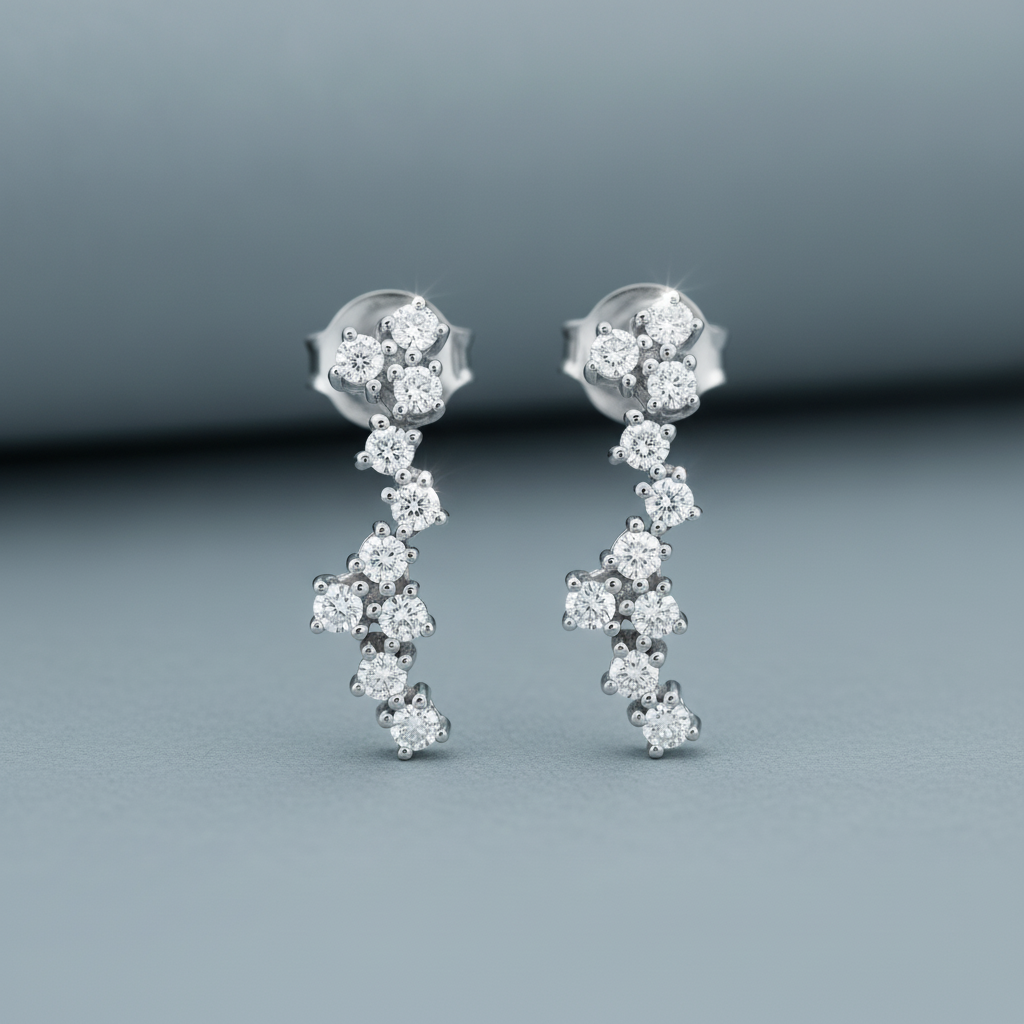 0,58 Karat Tasarım Pırlanta Küpe