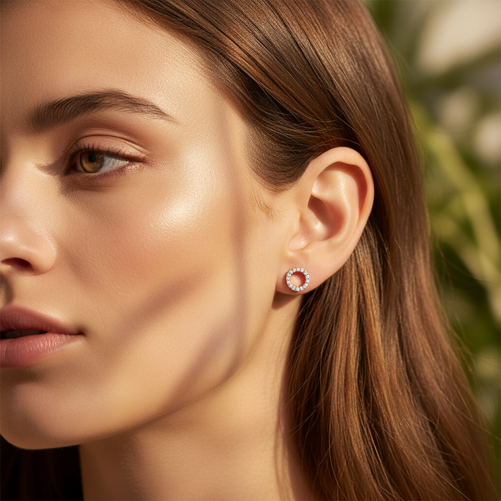 0,40 Karat Tasarım Pırlanta Küpe