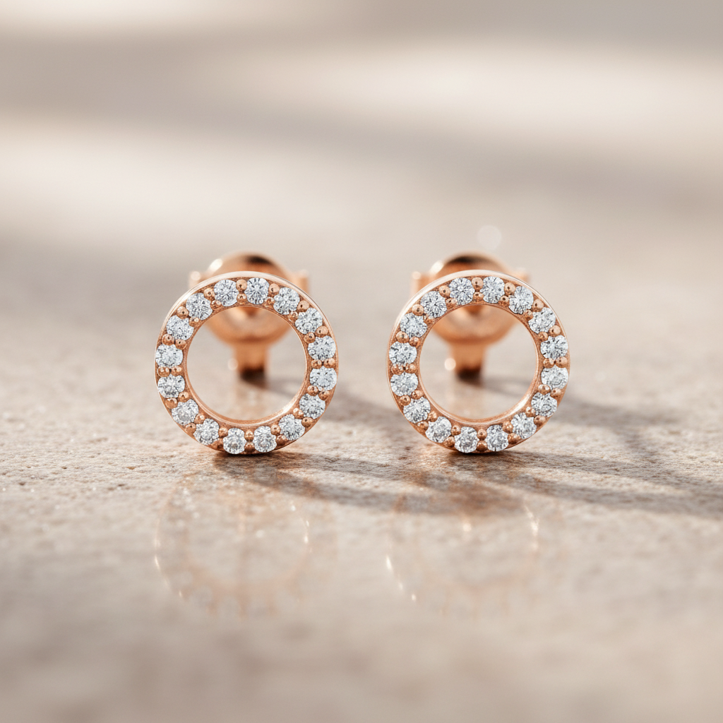 0,40 Karat Tasarım Pırlanta Küpe