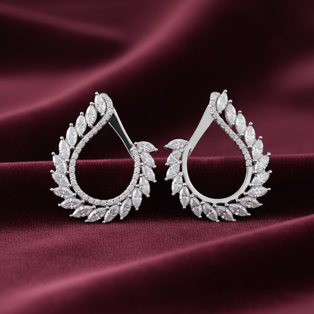 1,19 Karat Tasarım Pırlanta Küpe "Bloom"