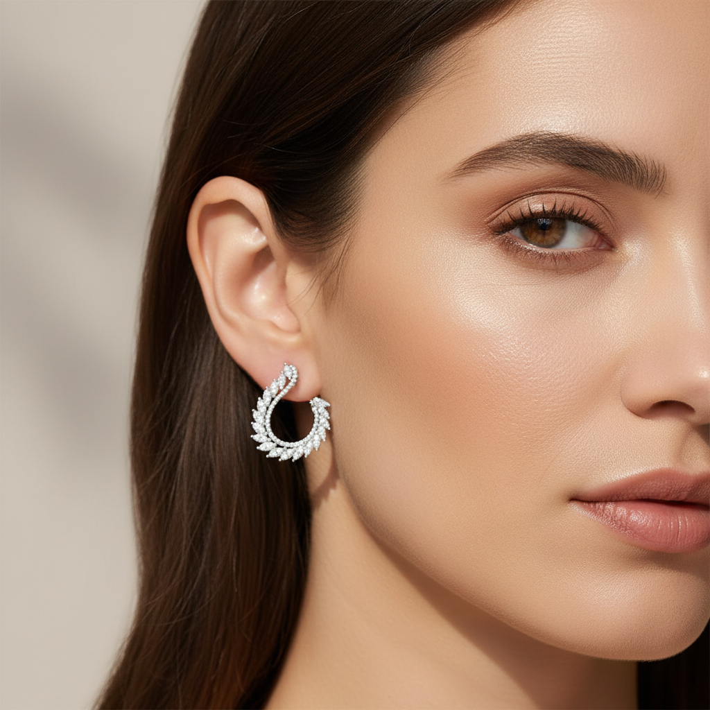 1,19 Karat Tasarım Pırlanta Küpe "Bloom"