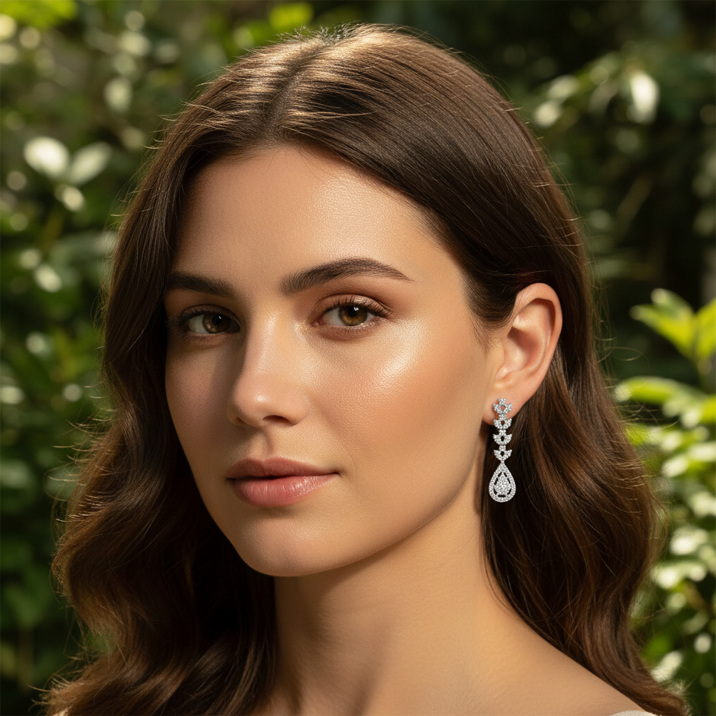 0,58 Karat Tasarım Pırlanta Küpe