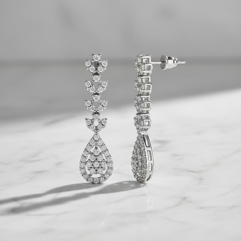 0,58 Karat Tasarım Pırlanta Küpe