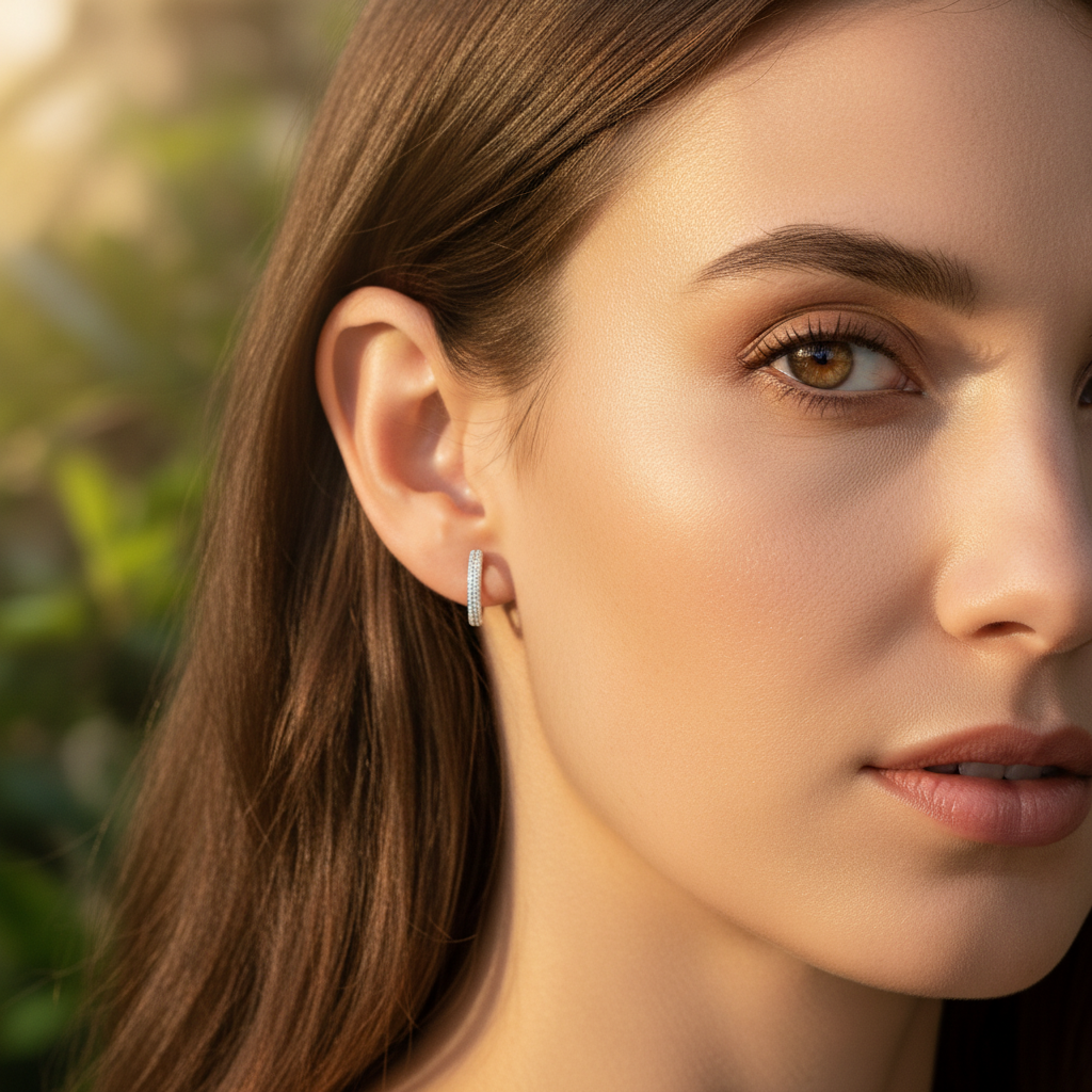 1,64 Karat Pırlanta Halka Küpe