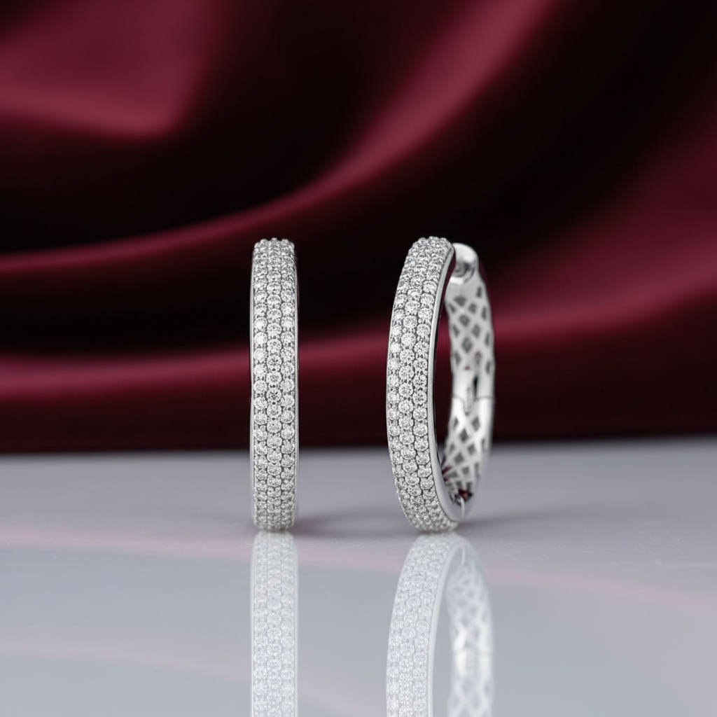 1,64 Karat Pırlanta Halka Küpe