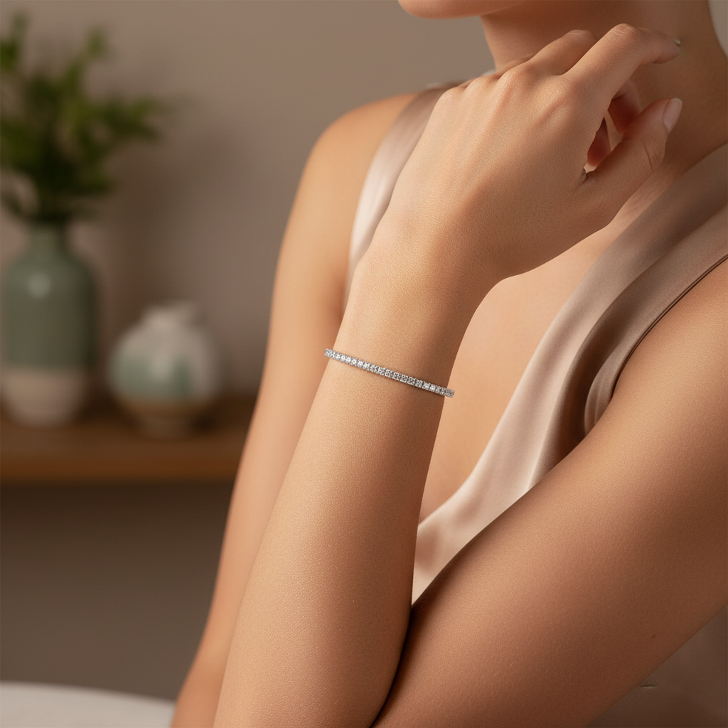 1,00 Karat Suyolu Pırlanta Bileklik "Serenity"