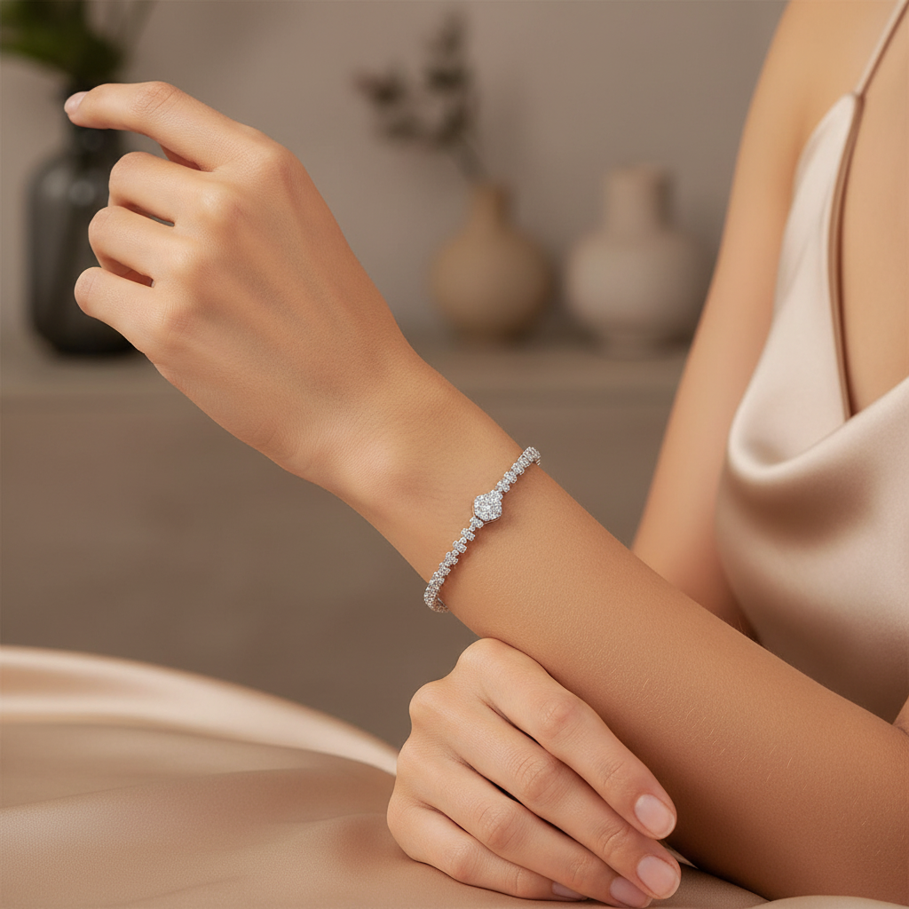 0,66 Karat Suyolu Pırlanta Bileklik