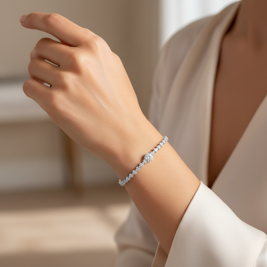 0,66 Karat Suyolu Pırlanta Bileklik