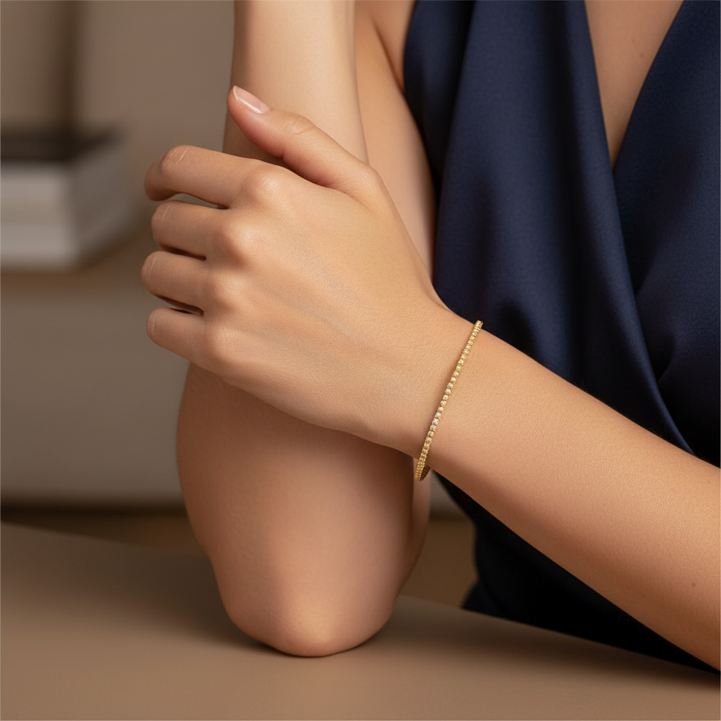 0,71 Karat Suyolu Pırlanta Bileklik "Kral Tacı"