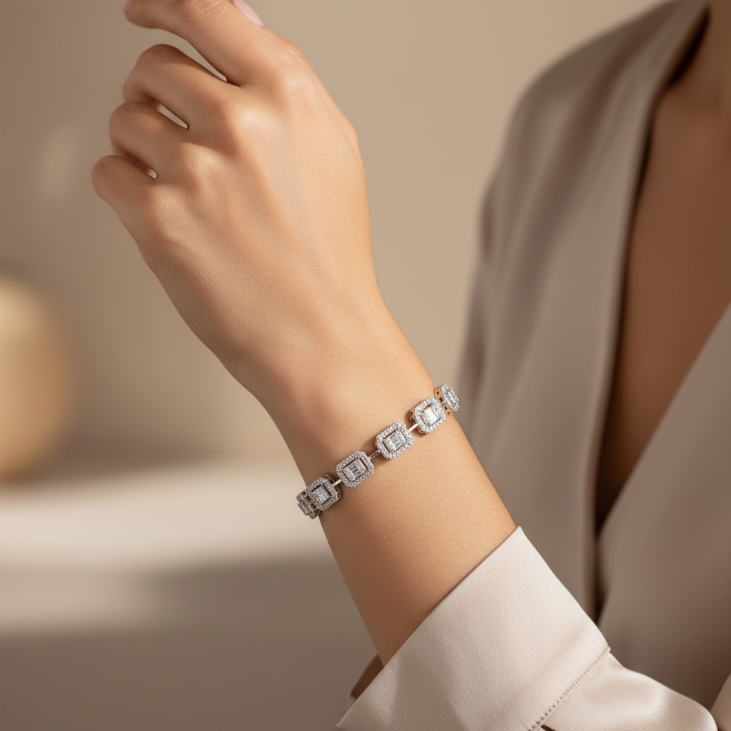 3,23 Karat Baget Pırlanta Bileklik