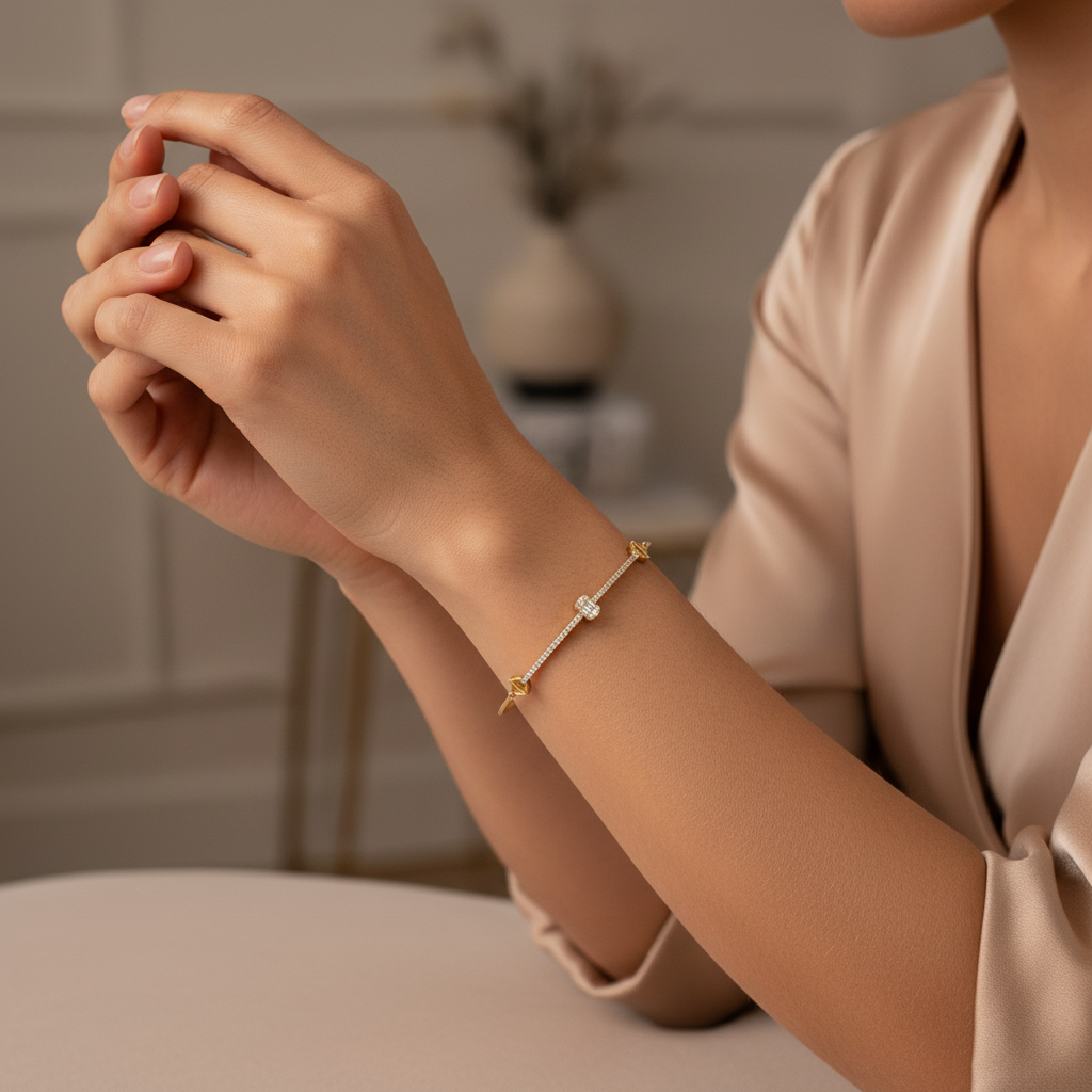 0,24 Karat Baget Pırlanta Bileklik