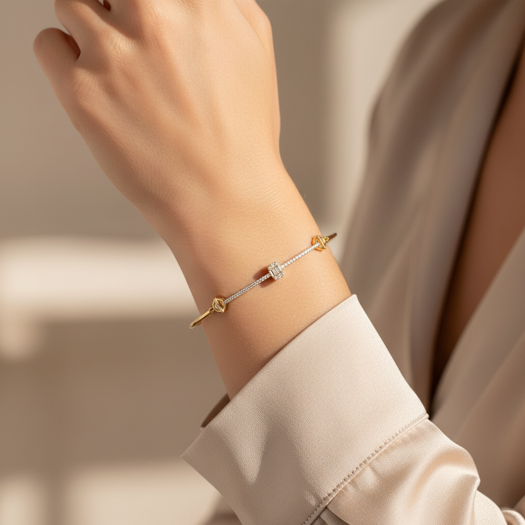 0,24 Karat Baget Pırlanta Bileklik