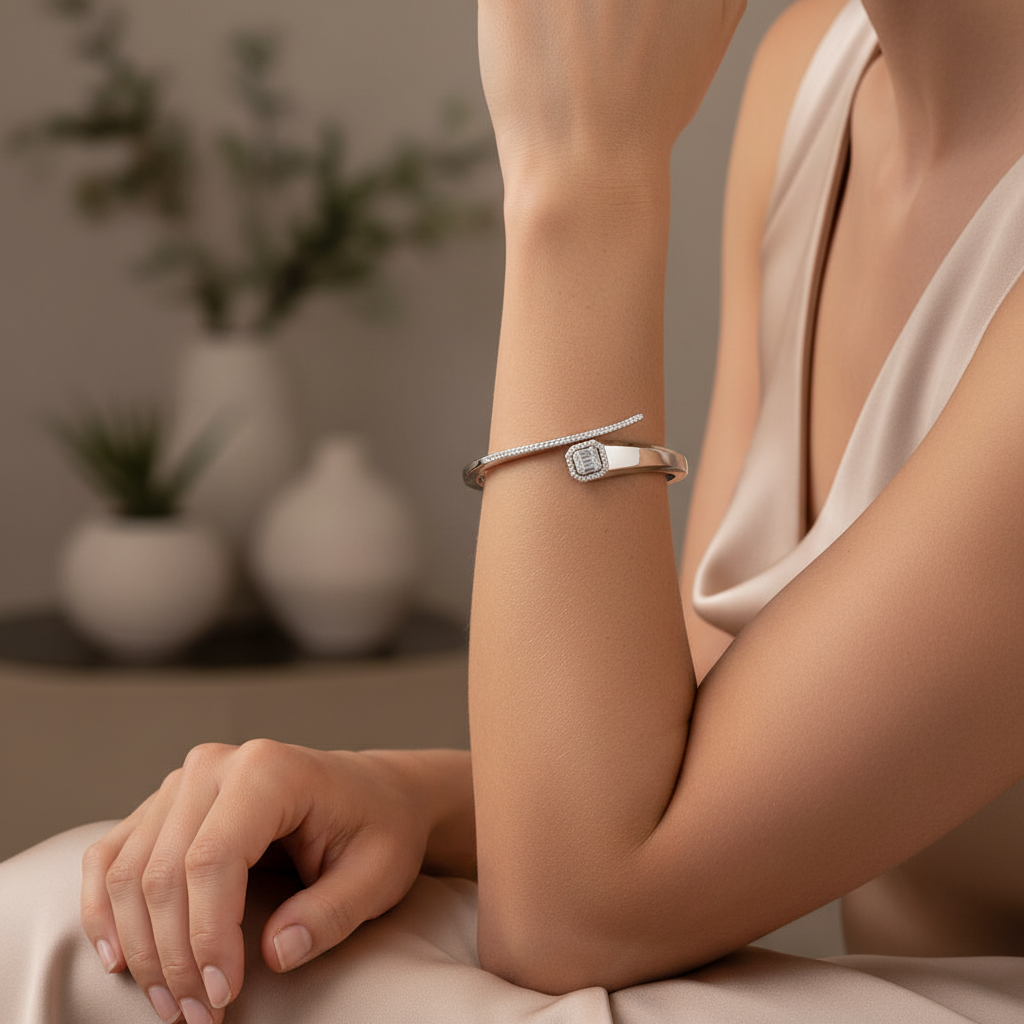 0,37 Karat Baget Pırlanta Bilezik "Lina"