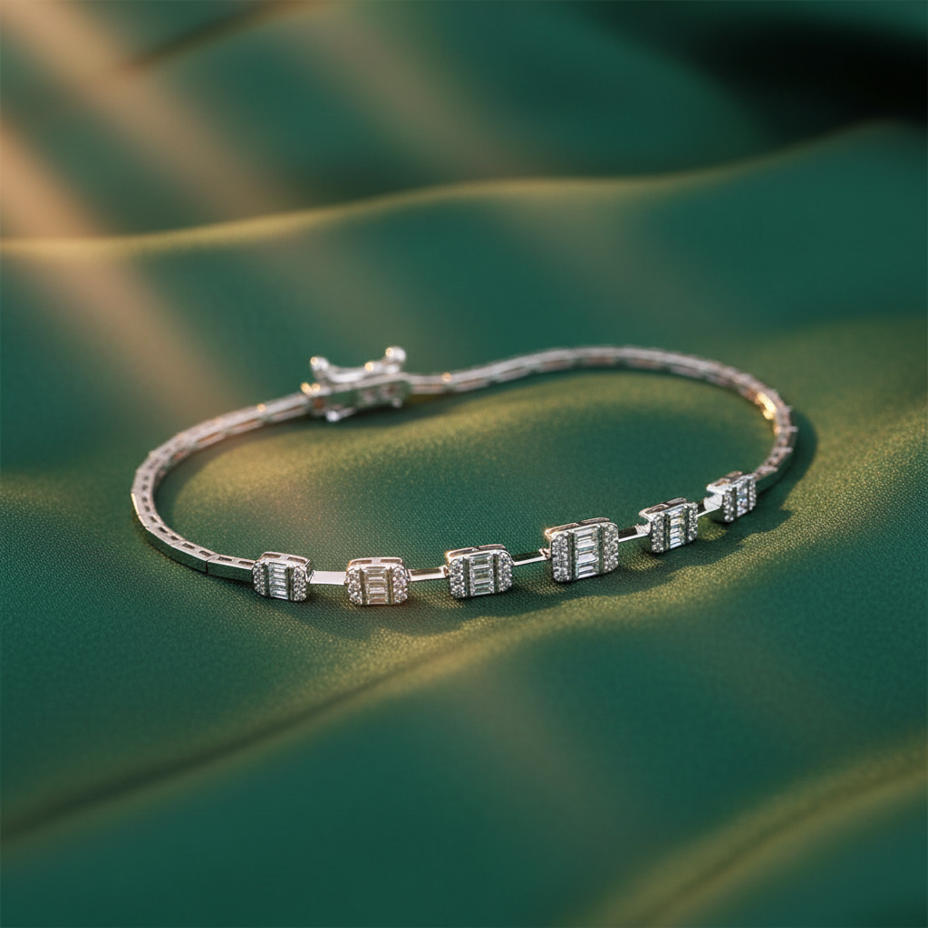 0,53 Karat Baget Pırlanta Bileklik "Sadem"