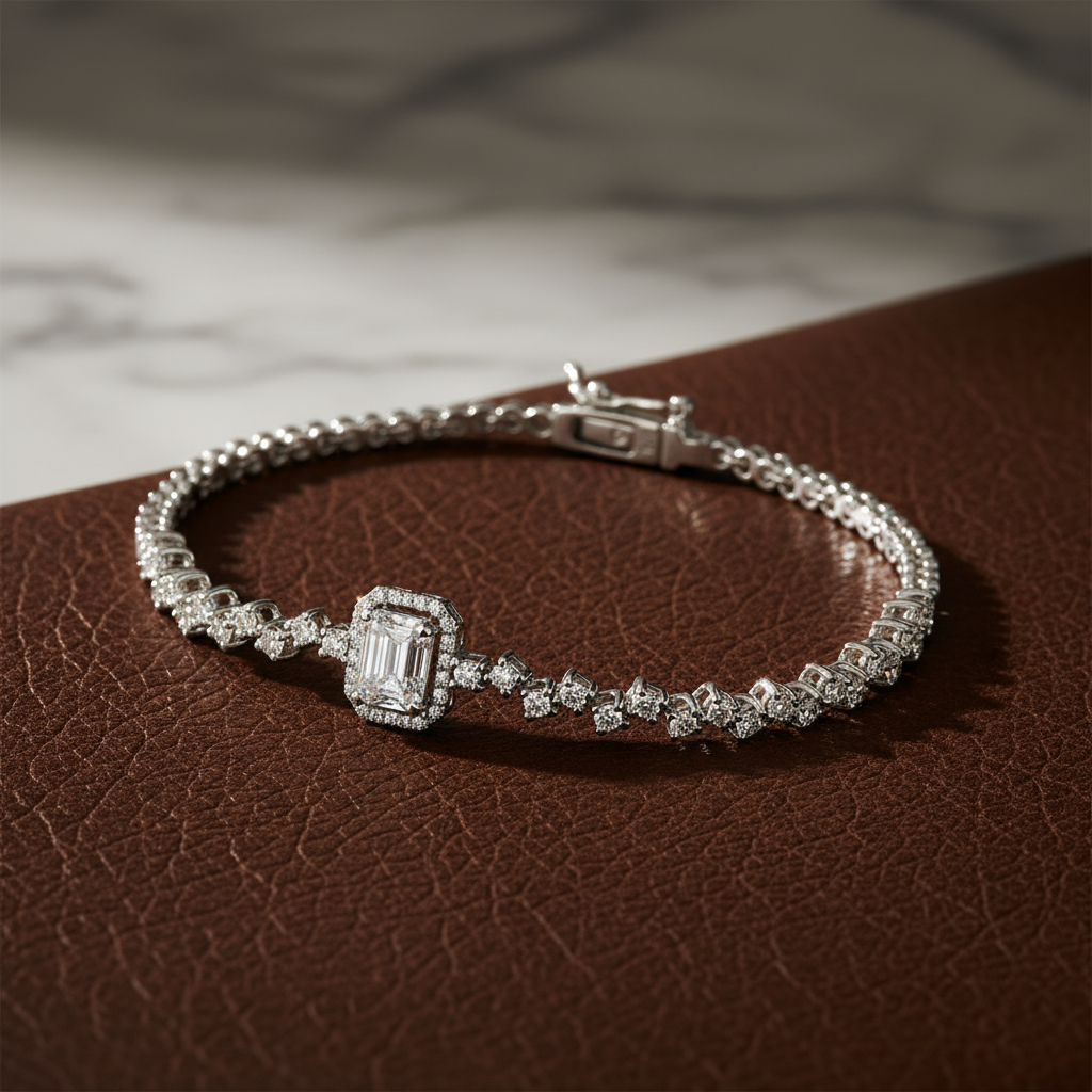 0,67 Karat Baget Pırlanta Bileklik