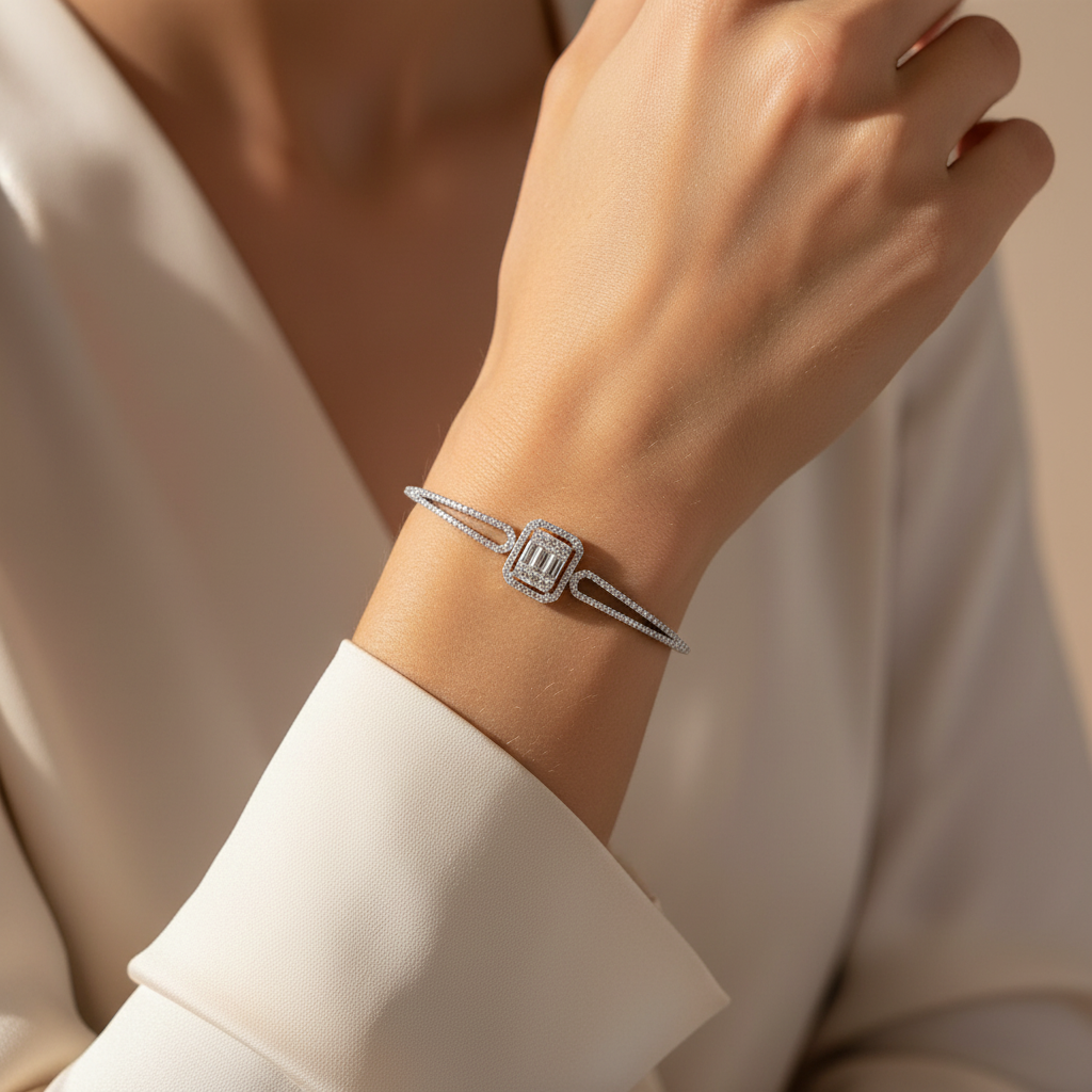 0,60 Karat Baget Pırlanta Bileklik