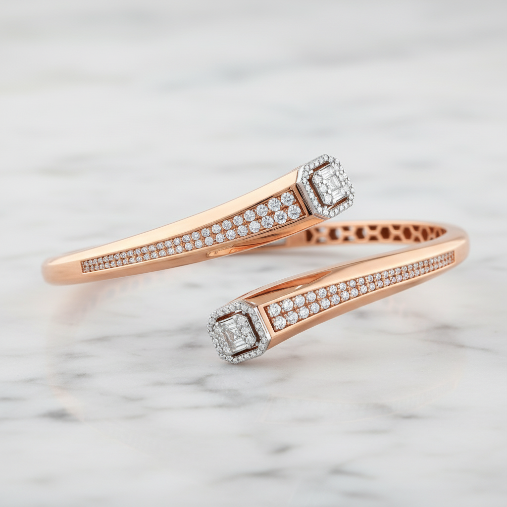 1,36 Karat Baget Pırlanta Bileklik