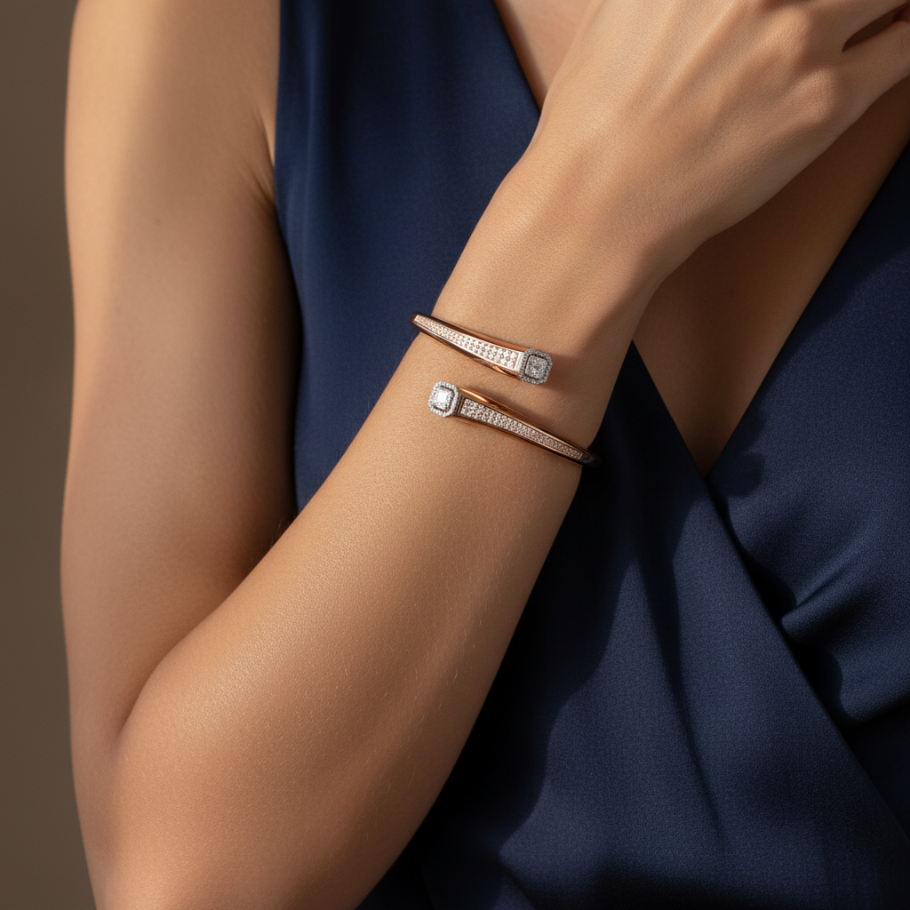 1,36 Karat Baget Pırlanta Bileklik