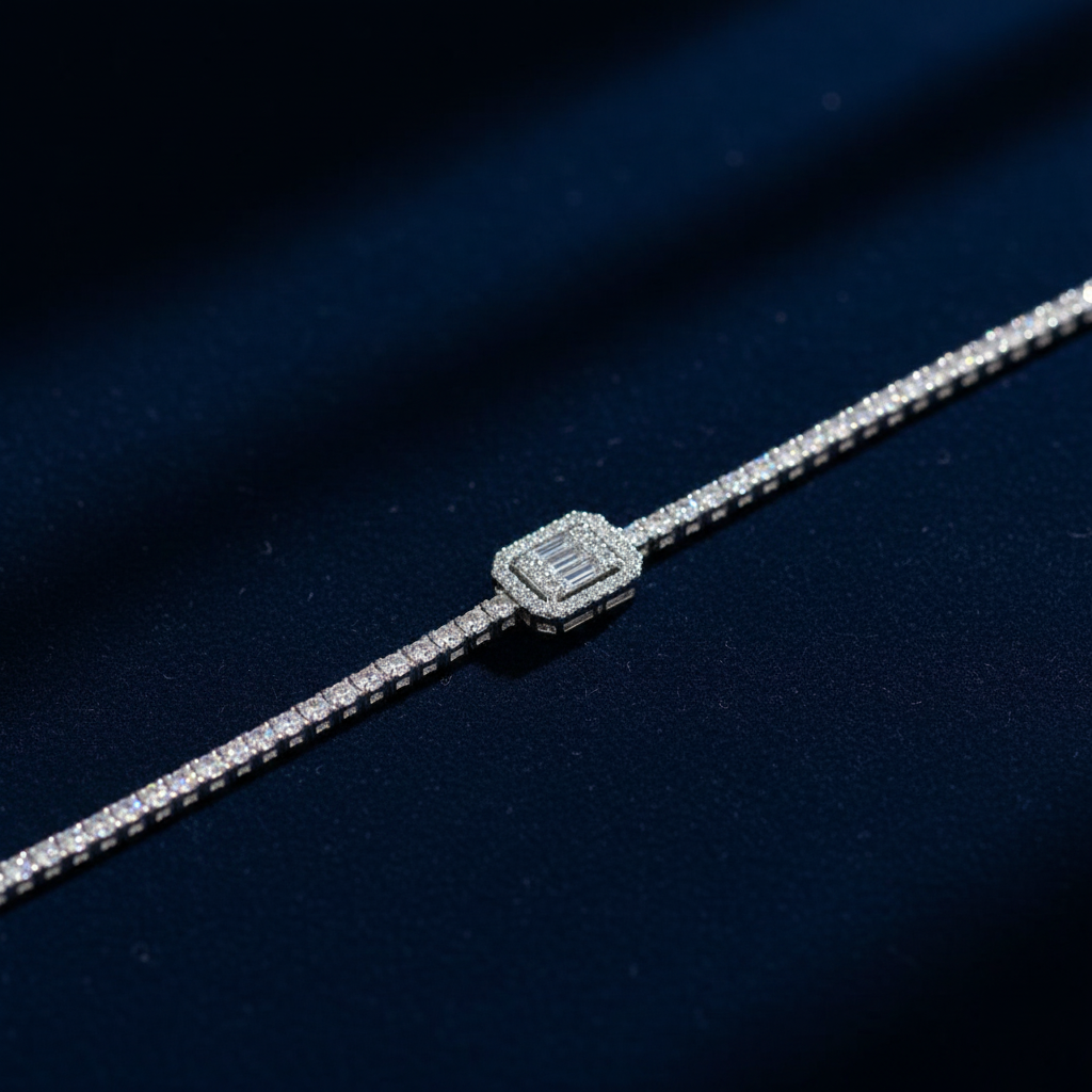 1,15 Karat Baget Pırlanta Bileklik