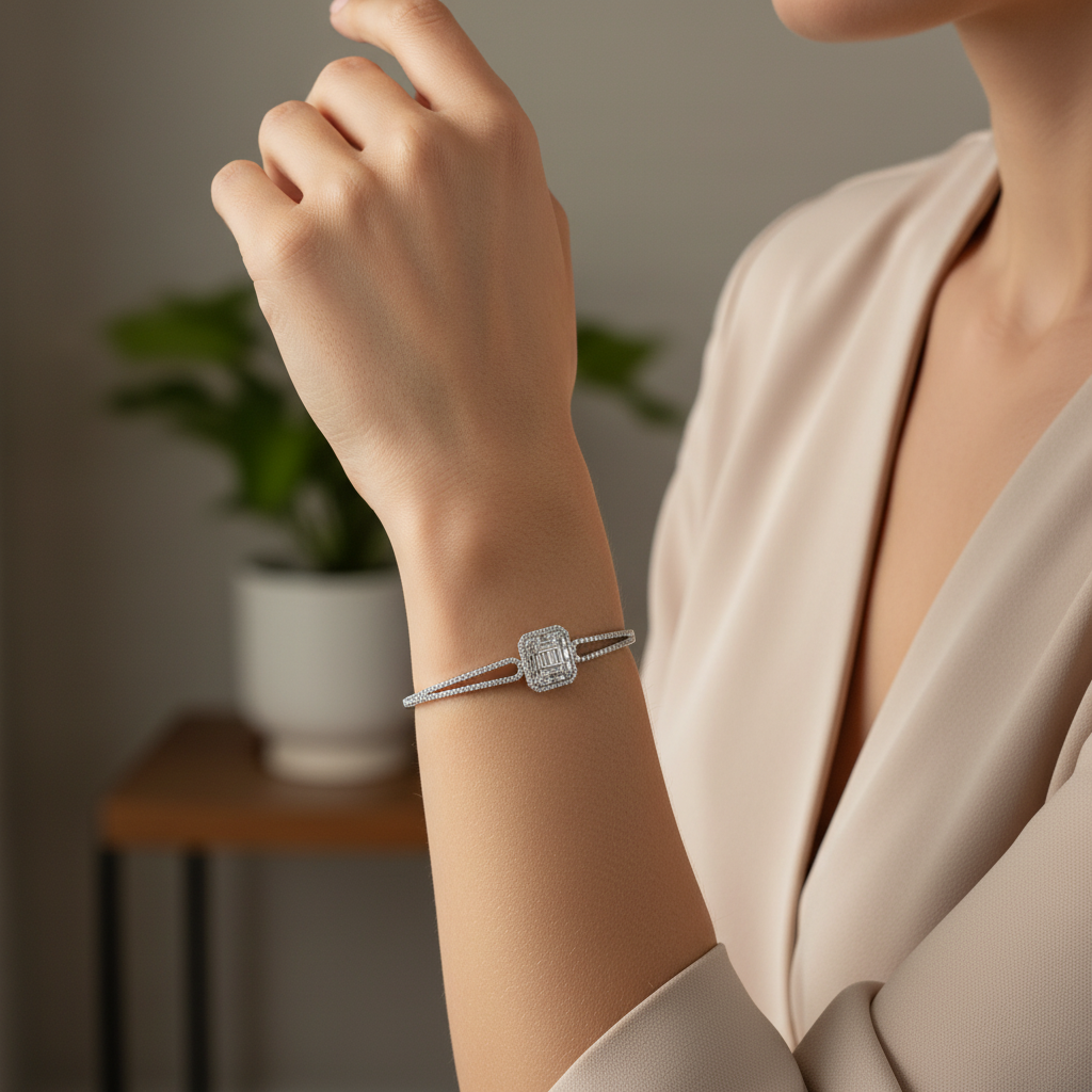 1,20 Karat Baget Pırlanta Bileklik