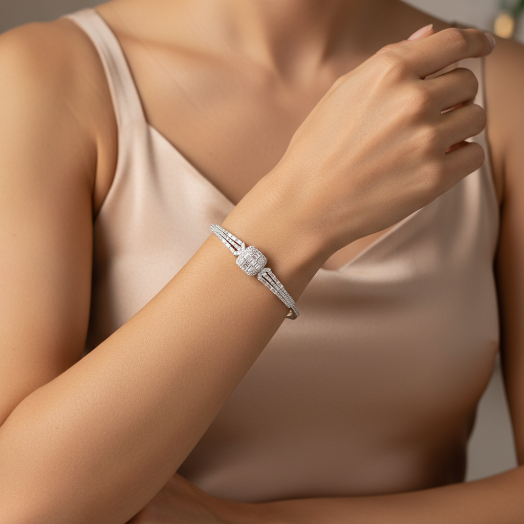 1,43 Karat Baget Pırlanta Bileklik